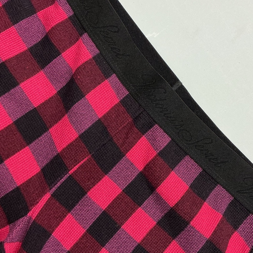Victoria's Secret Small 2 Piece Plaid Pajama Set - Pink and Black - Picture 5 of 5